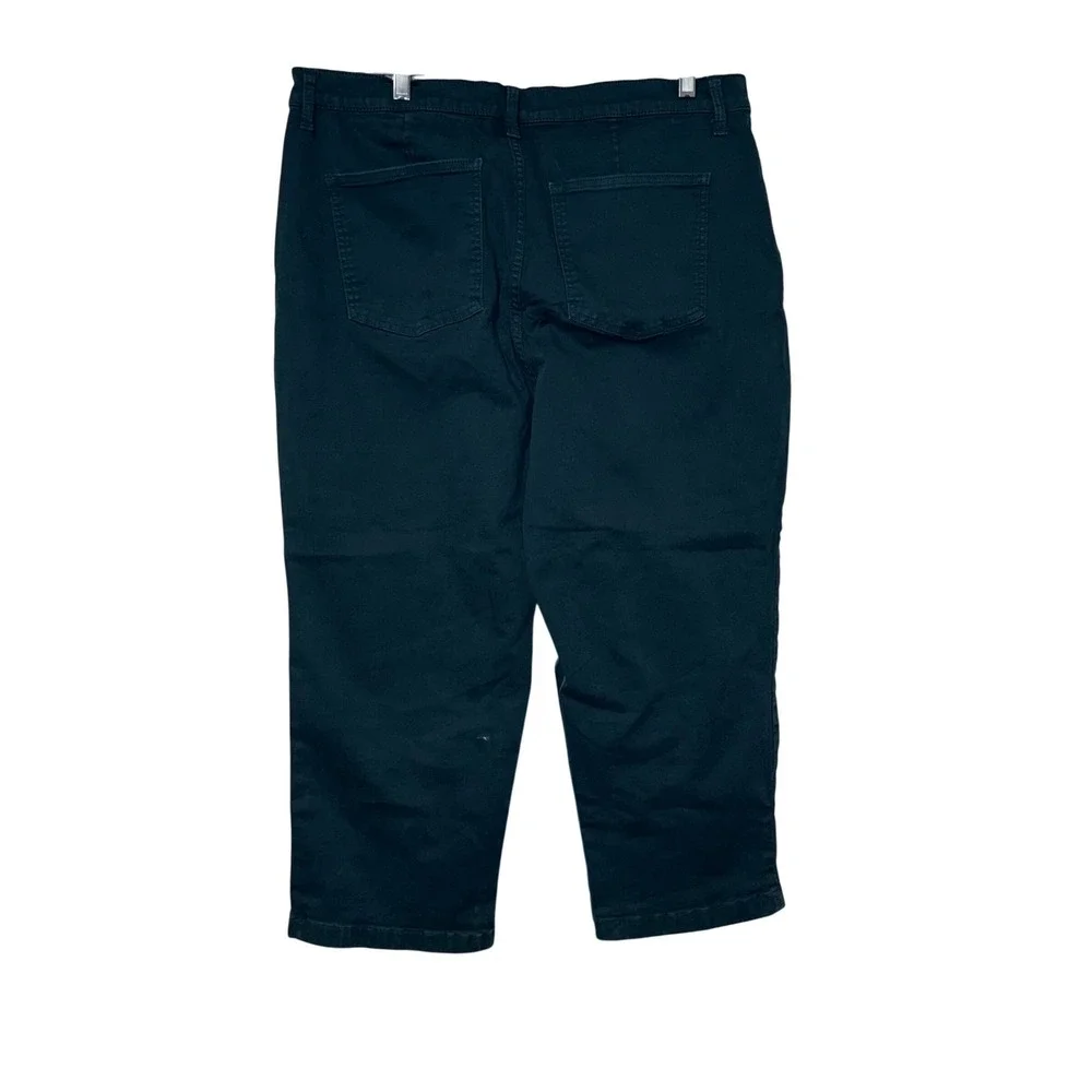 Studio Blue Wide Leg Utility Pants Womens 18W Green Cotton Blend - Picture 3 of 3
